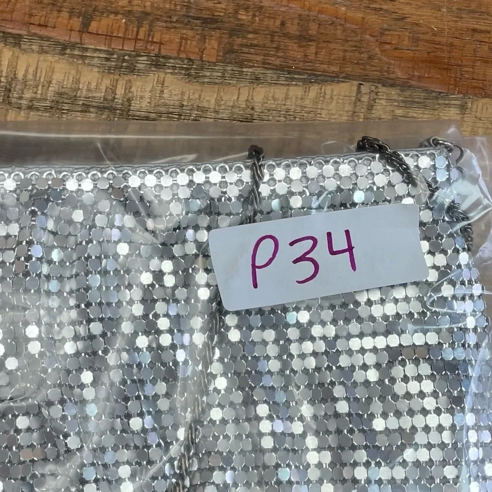 Y&S Chain Bag Silver Purse Vintage feminine prom Wedding formal